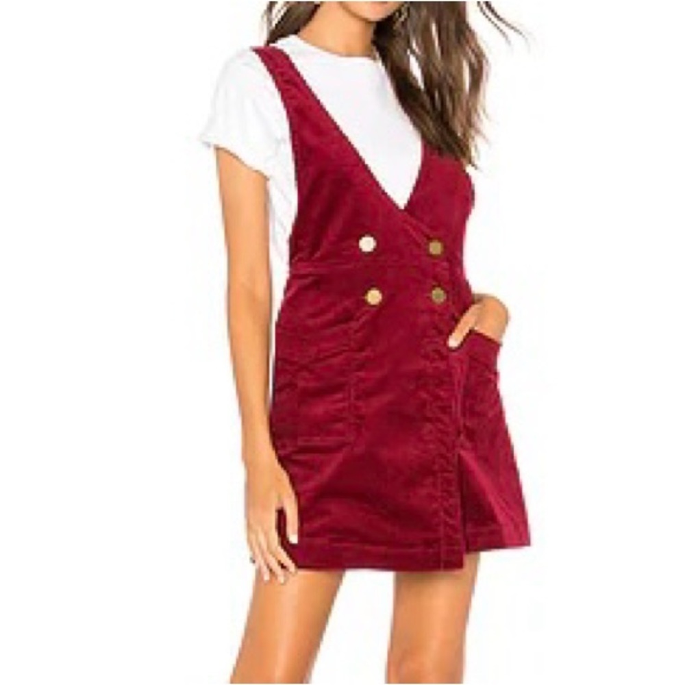 Free People Red Corduroy Dress